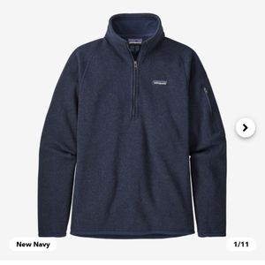 Patagonia Women's better sweater fleece 1/4 zip new navy